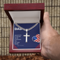 Personalized DAD Cuban Link Chain with Engraved Artisan Cross- A Gift for Father/Son
