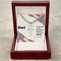 Personalized DAD Cuban Chain with Engraved Cross Necklace- a Gift for Fathers/Sons.