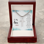 Personalized To My Son Cuban Link Chain with Engraved Artisan Cross- A Gift for Father/Son