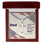 Personalized DAD Cuban Chain with Engraved Cross Necklace- a Gift for Fathers/Sons.