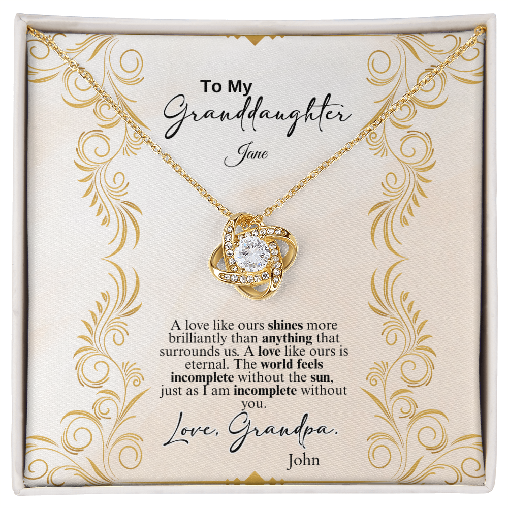 Love Knot Necklace- a Gift for a granddaughter.