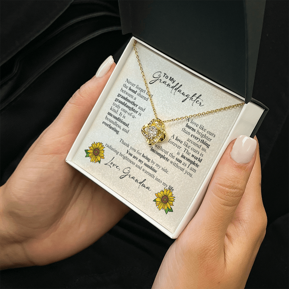 Love Knot  Necklace a Gift for a Granddaughter from Grandmother.