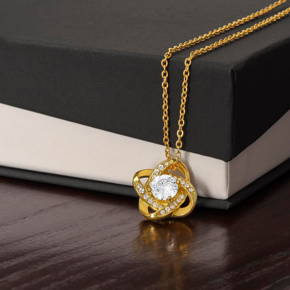 To My Daughter, Love Knot Necklace- a Anniversary Gift/ Birthday Gift for a Daughter.
