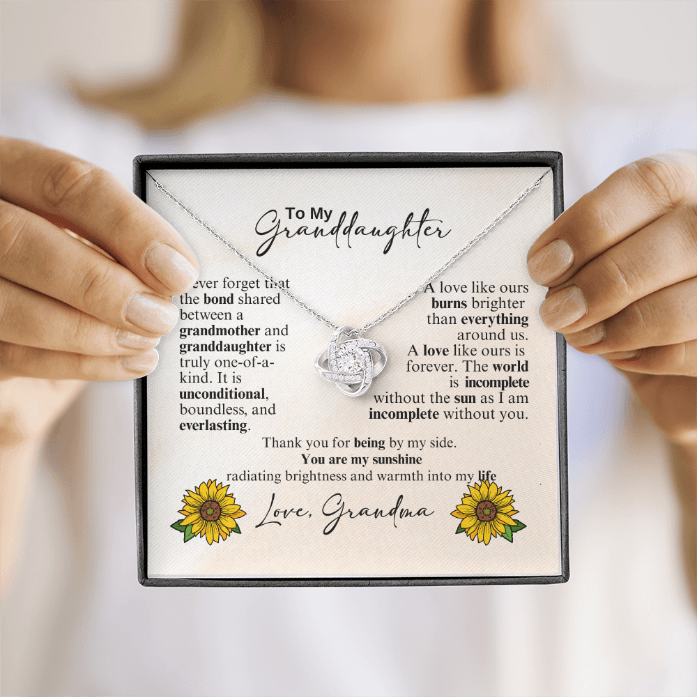 Love Knot  Necklace a Gift for a Granddaughter from Grandmother.