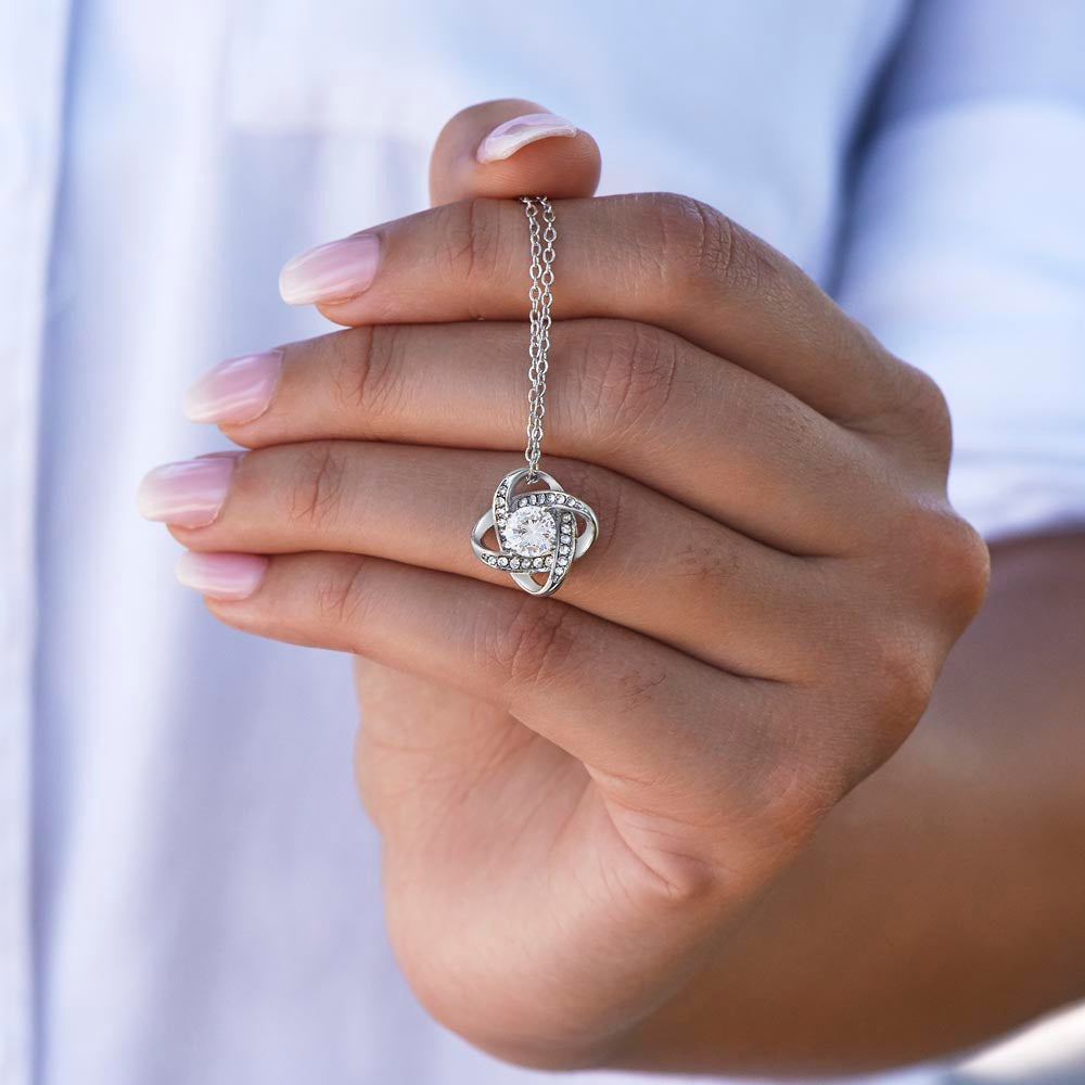 To My Daughter, Love Knot Necklace- a Anniversary Gift/ Birthday Gift for a Daughter.