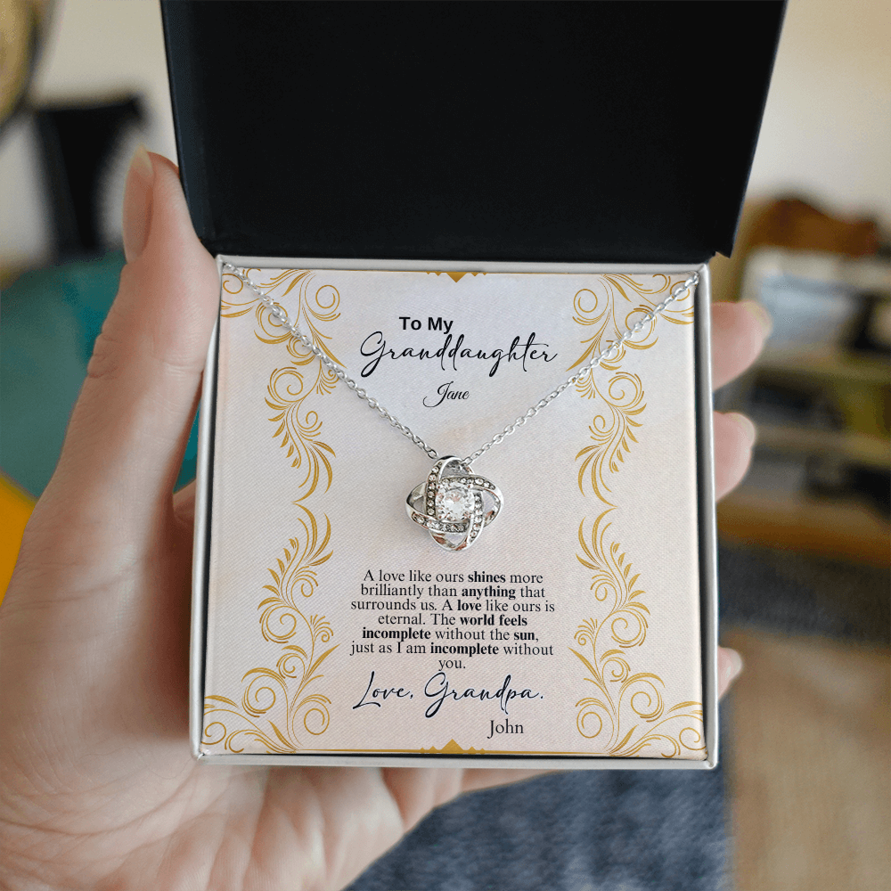 Love Knot Necklace- a Gift for a granddaughter.