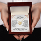 To My Daughter, Love Knot Necklace- a Anniversary Gift/ Birthday Gift for a Daughter.