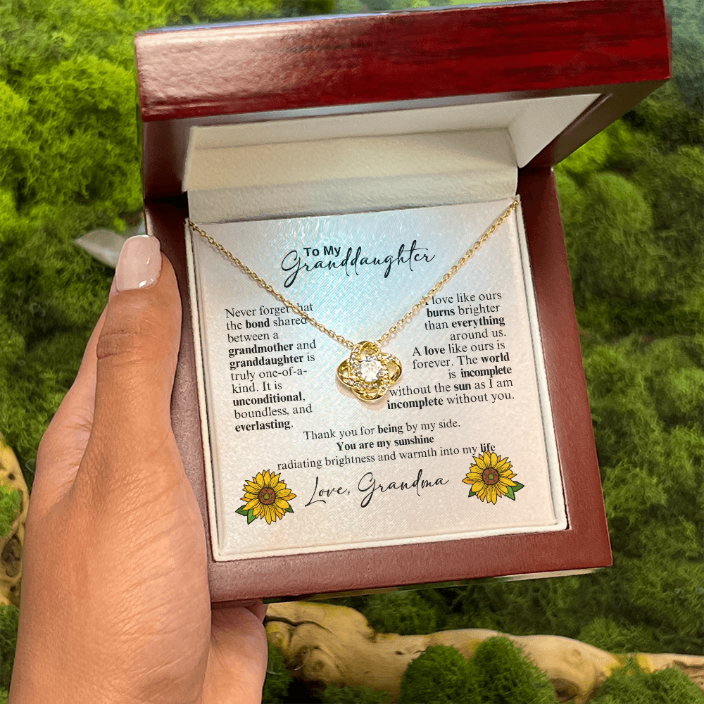 Love Knot  Necklace a Gift for a Granddaughter from Grandmother.