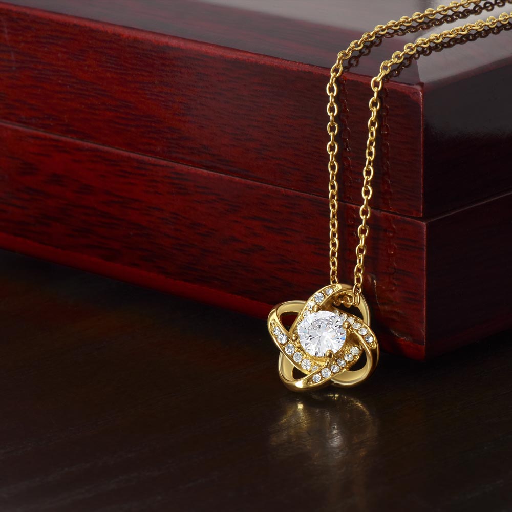 To My Daughter, Love Knot Necklace- a Anniversary Gift/ Birthday Gift for a Daughter.