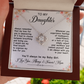 To My Daughter, Love Knot Necklace- a Anniversary Gift/ Birthday Gift for a Daughter.