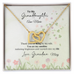Personalized Granddaughter Interlocking Heart Necklace a Gift for a Granddaughter