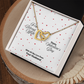 Interlocking Hearts Necklace -Happy Valentine's Day - a Gift for your Soulmate/Wife.