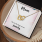 Interlocking  Hearts Pendant Necklace, a Perfect Gift for Mother's Day/Birthdays.