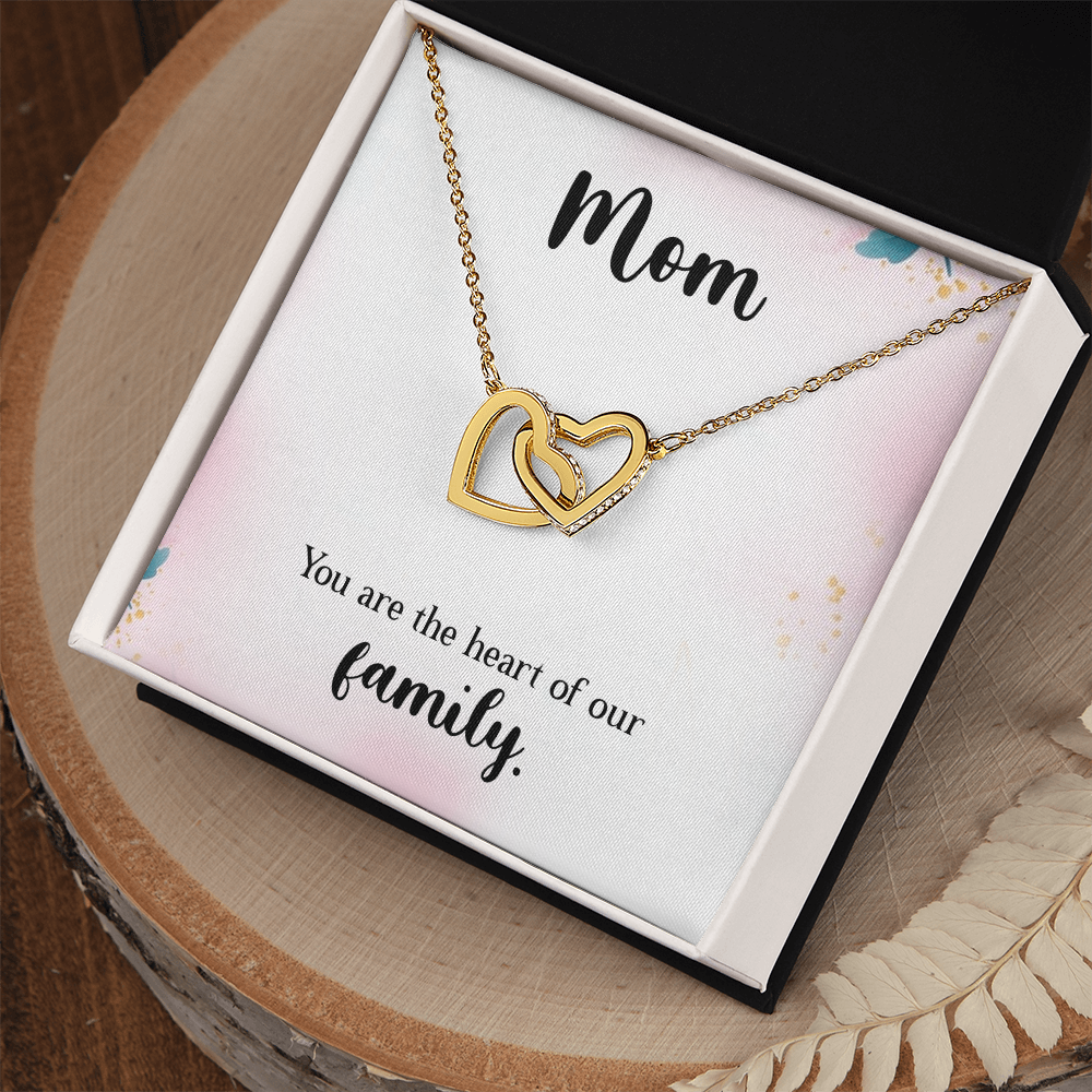 Interlocking  Hearts Pendant Necklace, a Perfect Gift for Mother's Day/Birthdays.