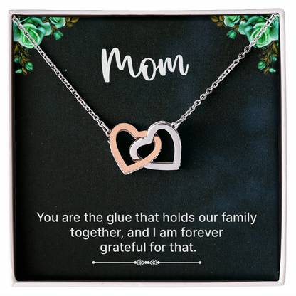 Interlocking Hearts Necklace- A Beloved Gift for a Mom.