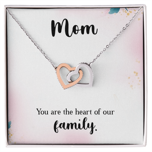 Interlocking  Hearts Pendant Necklace, a Perfect Gift for Mother's Day/Birthdays.