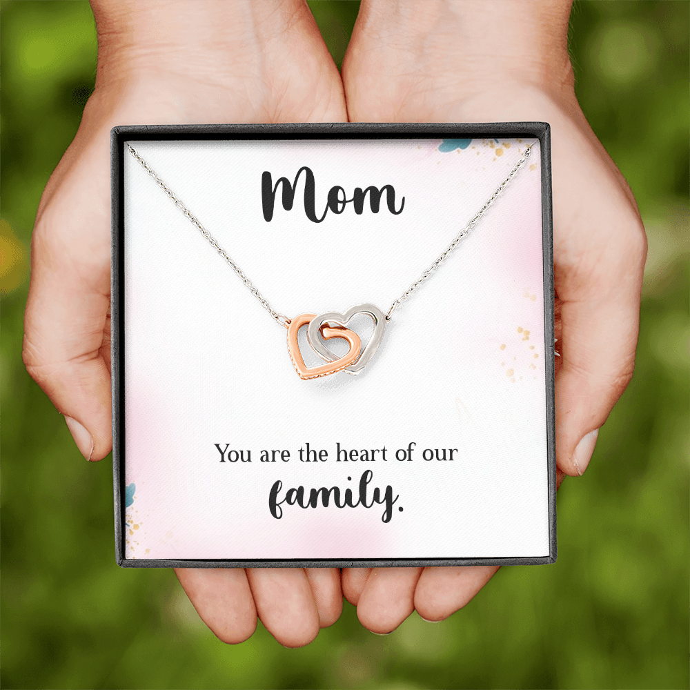 Interlocking  Hearts Pendant Necklace, a Perfect Gift for Mother's Day/Birthdays.