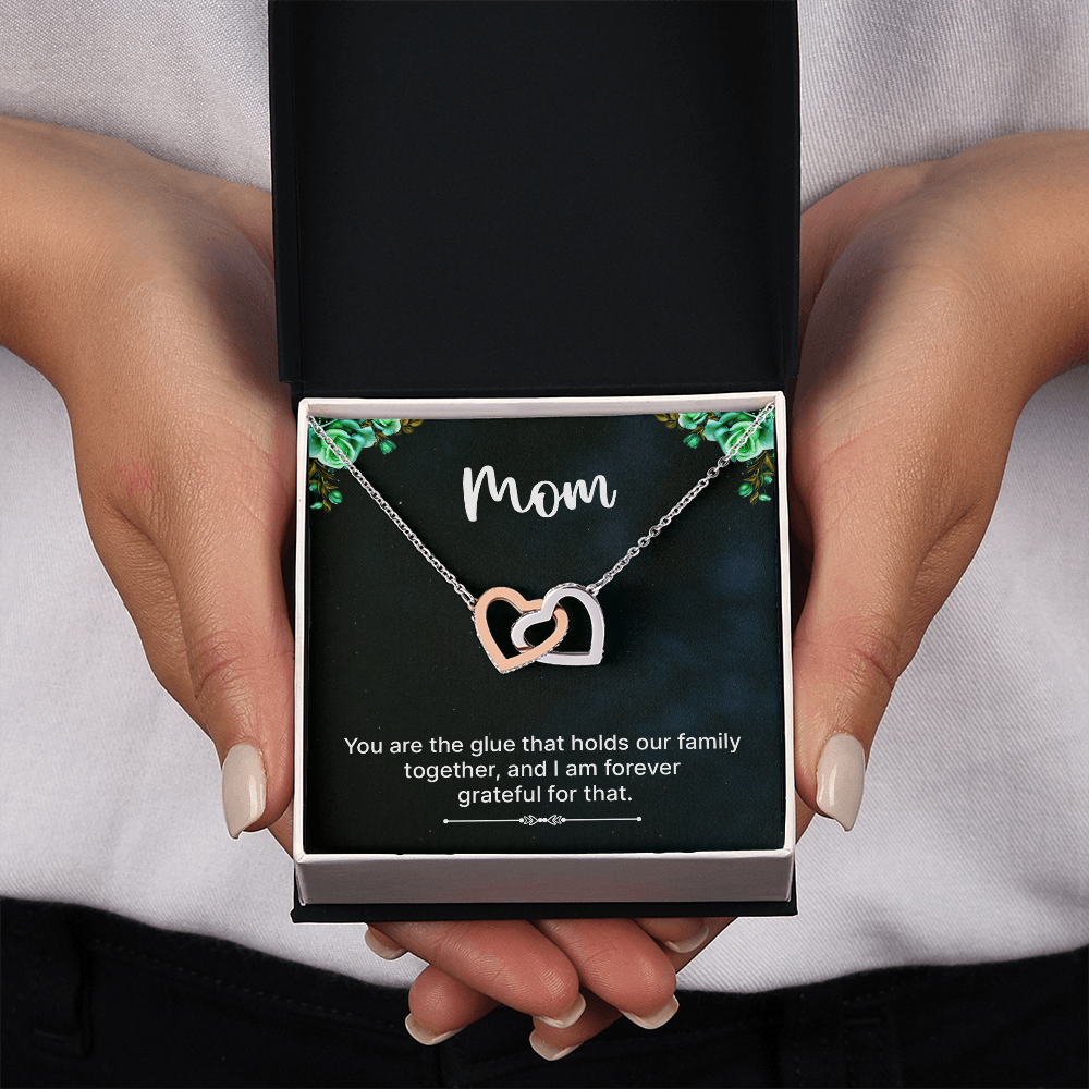 Interlocking Hearts Necklace- A Beloved Gift for a Mom.