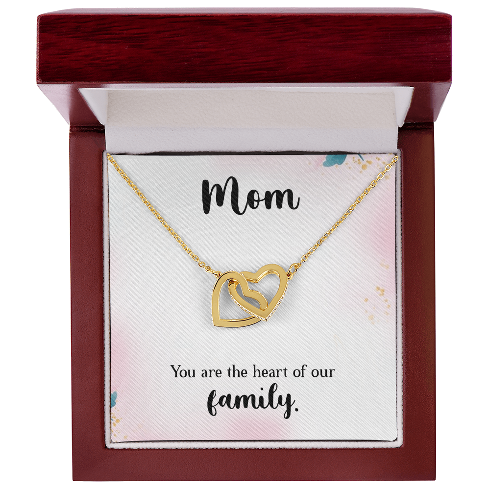 Interlocking  Hearts Pendant Necklace, a Perfect Gift for Mother's Day/Birthdays.