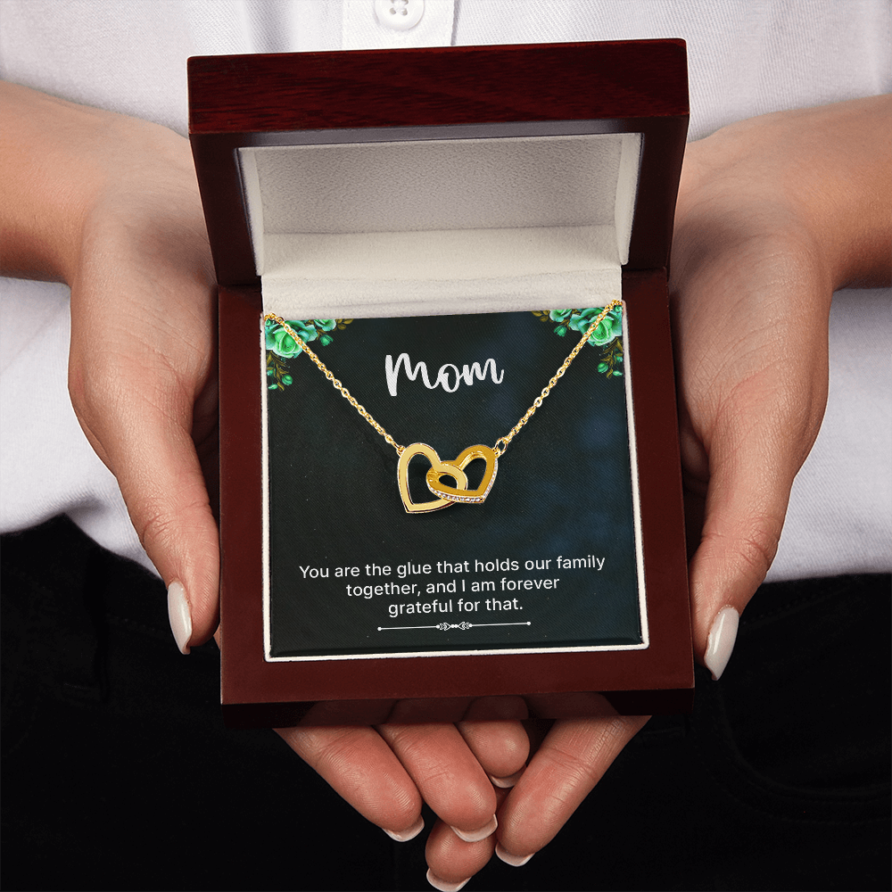 Interlocking Hearts Necklace- A Beloved Gift for a Mom.