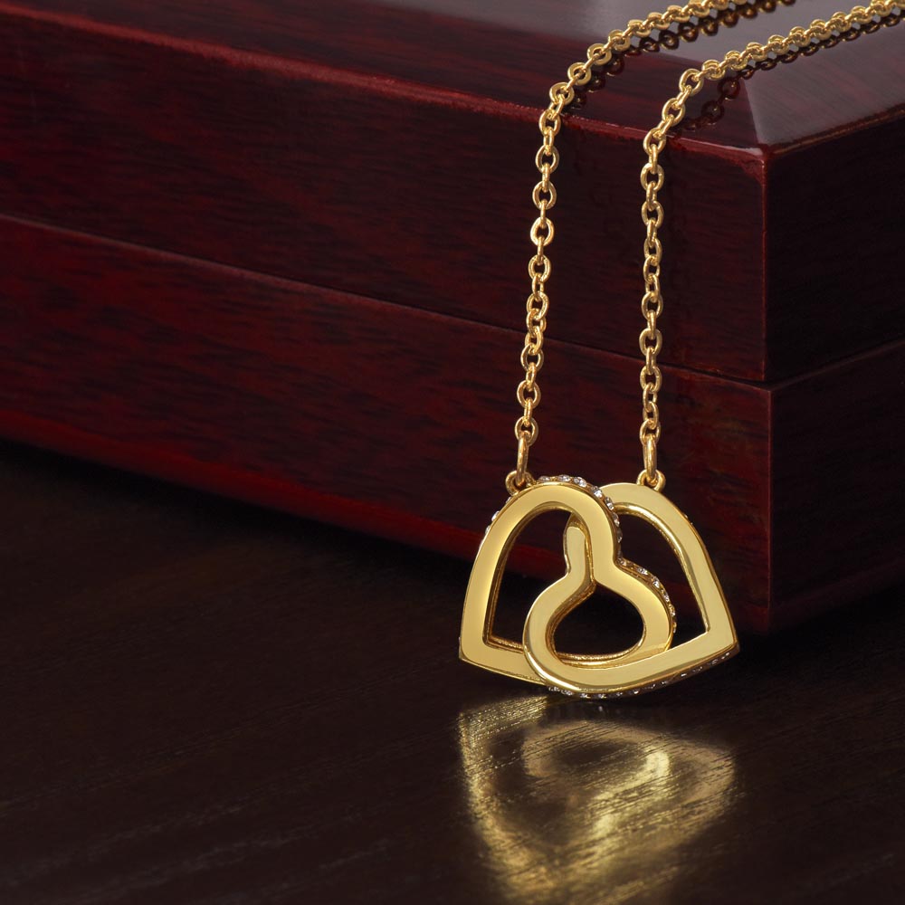Interlocking  Hearts Pendant Necklace, a Perfect Gift for Mother's Day/Birthdays.