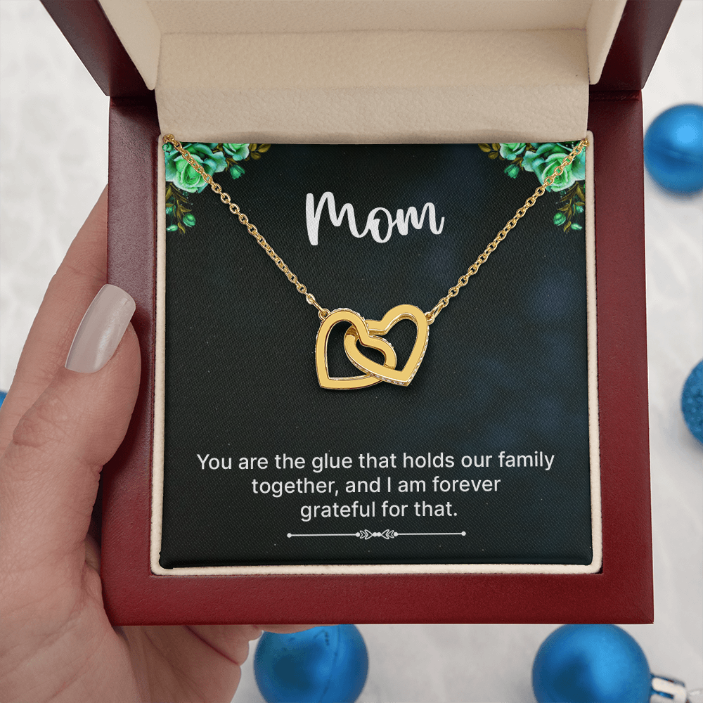Interlocking Hearts Necklace- A Beloved Gift for a Mom.
