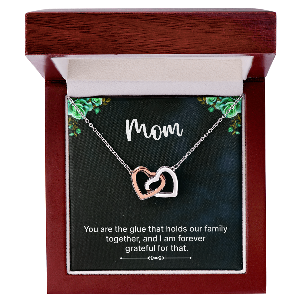 Interlocking Hearts Necklace- A Beloved Gift for a Mom.