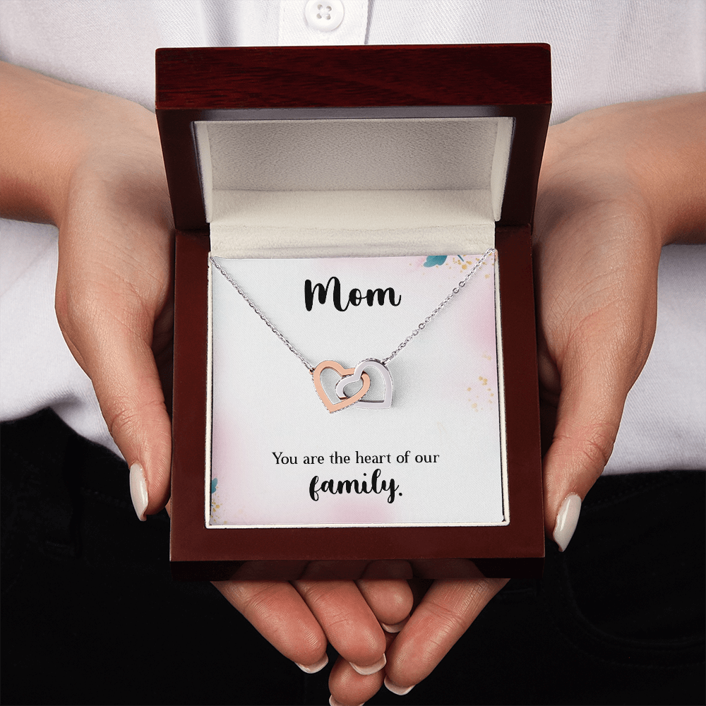 Interlocking  Hearts Pendant Necklace, a Perfect Gift for Mother's Day/Birthdays.