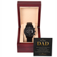 To My Dad Black Chronograph Watch a Gift for Fathers/Sons/Dads.