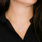 Zirconia Drop Pendant Necklace- a Gift for Mothers/Wives/Daughter.