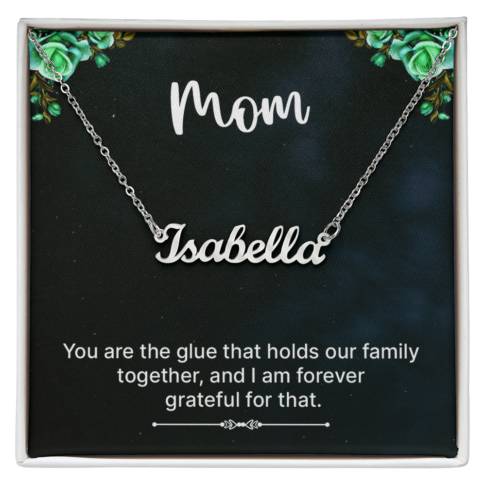 Personalized Name Necklace- A Beloved Gift for a Mom.