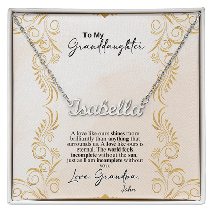 Custom Name Necklace- a Gift for a Granddaughter.