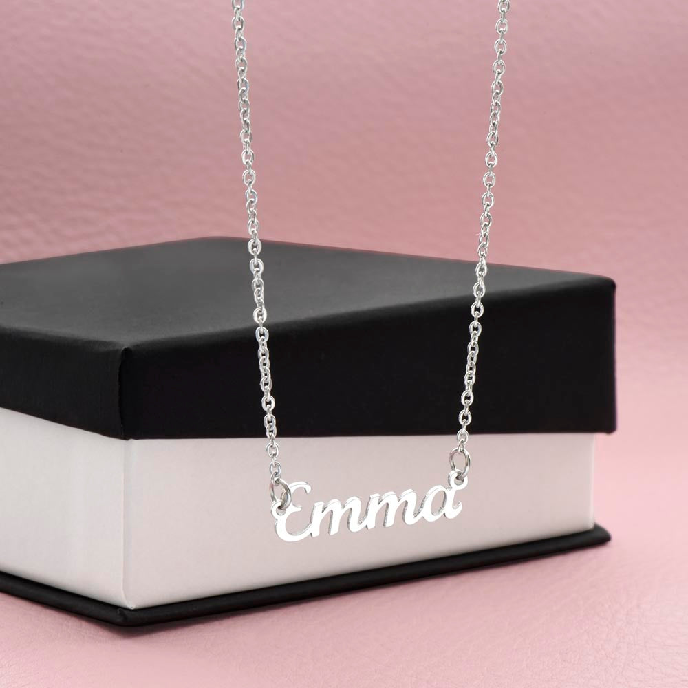 Personalized Name Necklace- A Beloved Gift for a Granddaughter from a Grandmother.