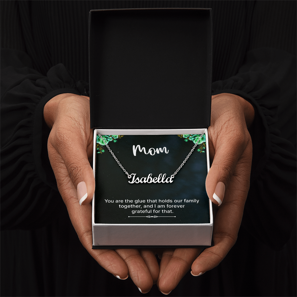 Personalized Name Necklace- A Beloved Gift for a Mom.
