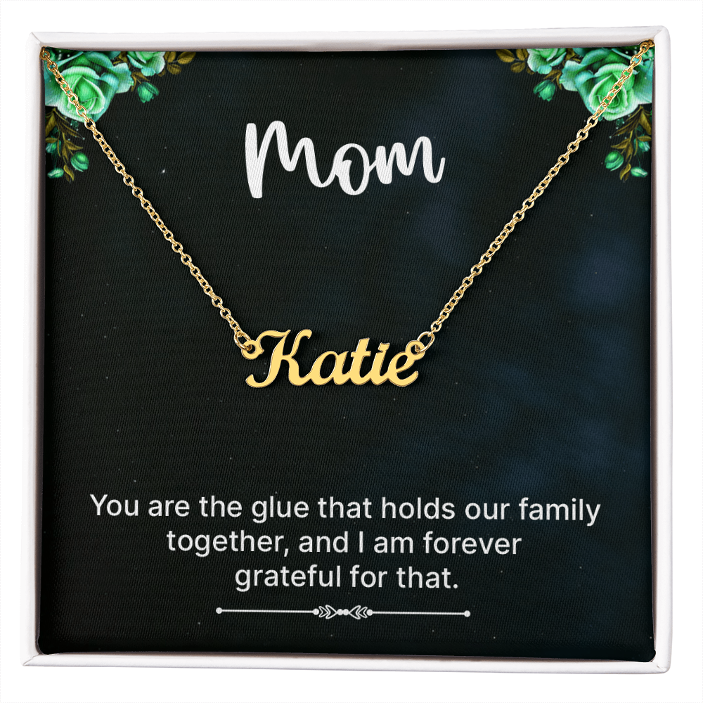 Personalized Name Necklace- A Beloved Gift for a Mom.