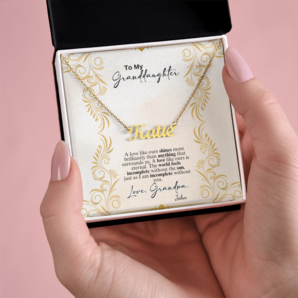 Custom Name Necklace- a Gift for a Granddaughter.