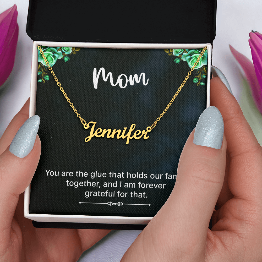 Personalized Name Necklace- A Beloved Gift for a Mom.