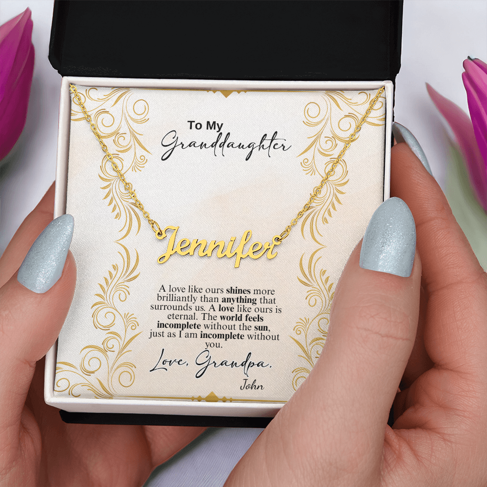 Custom Name Necklace- a Gift for a Granddaughter.