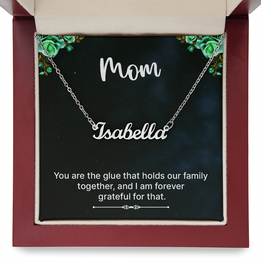 Personalized Name Necklace- A Beloved Gift for a Mom.