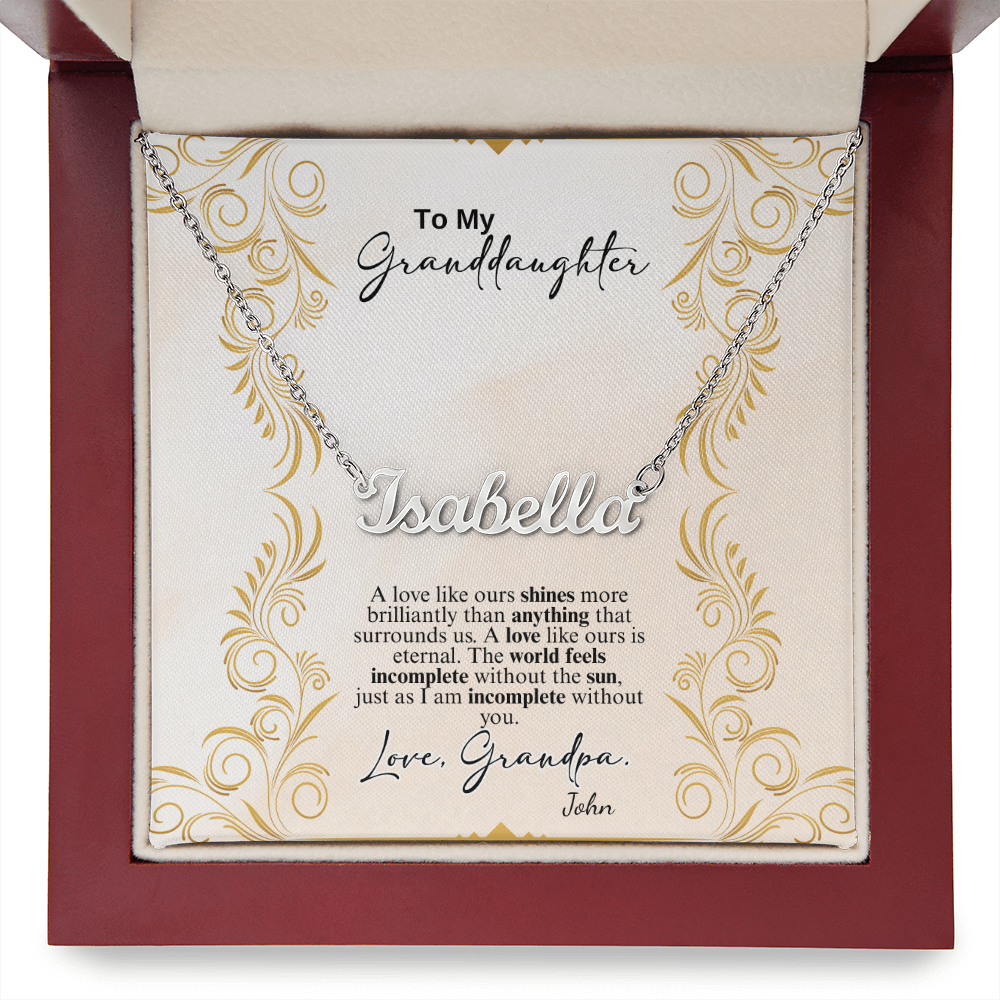 Custom Name Necklace- a Gift for a Granddaughter.