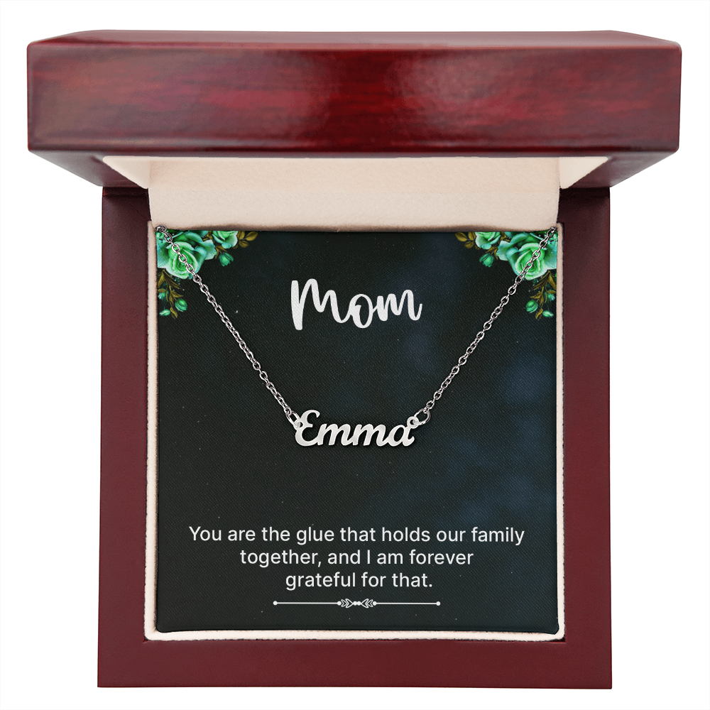Personalized Name Necklace- A Beloved Gift for a Mom.