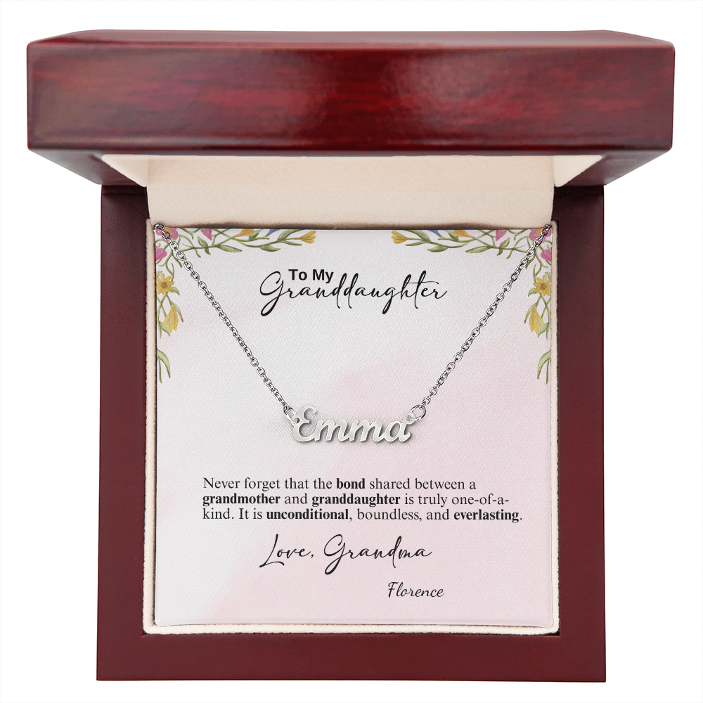 Personalized Name Necklace- A Beloved Gift for a Granddaughter from a Grandmother.