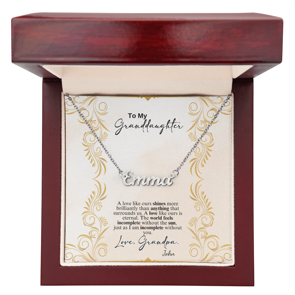 Custom Name Necklace- a Gift for a Granddaughter.