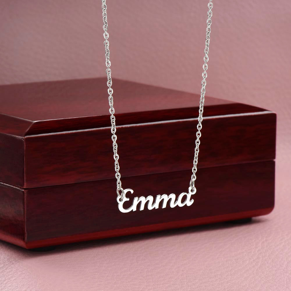 Personalized Name Necklace- A Beloved Gift for a Mom.