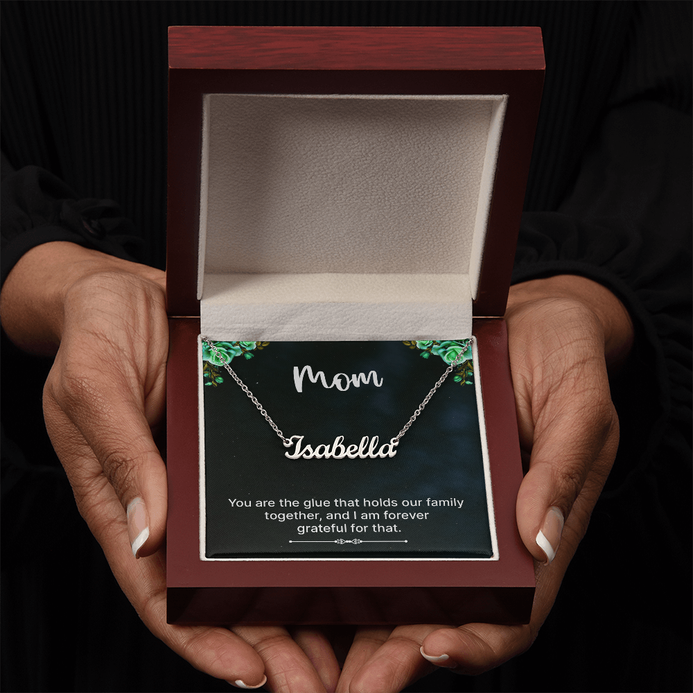 Personalized Name Necklace- A Beloved Gift for a Mom.