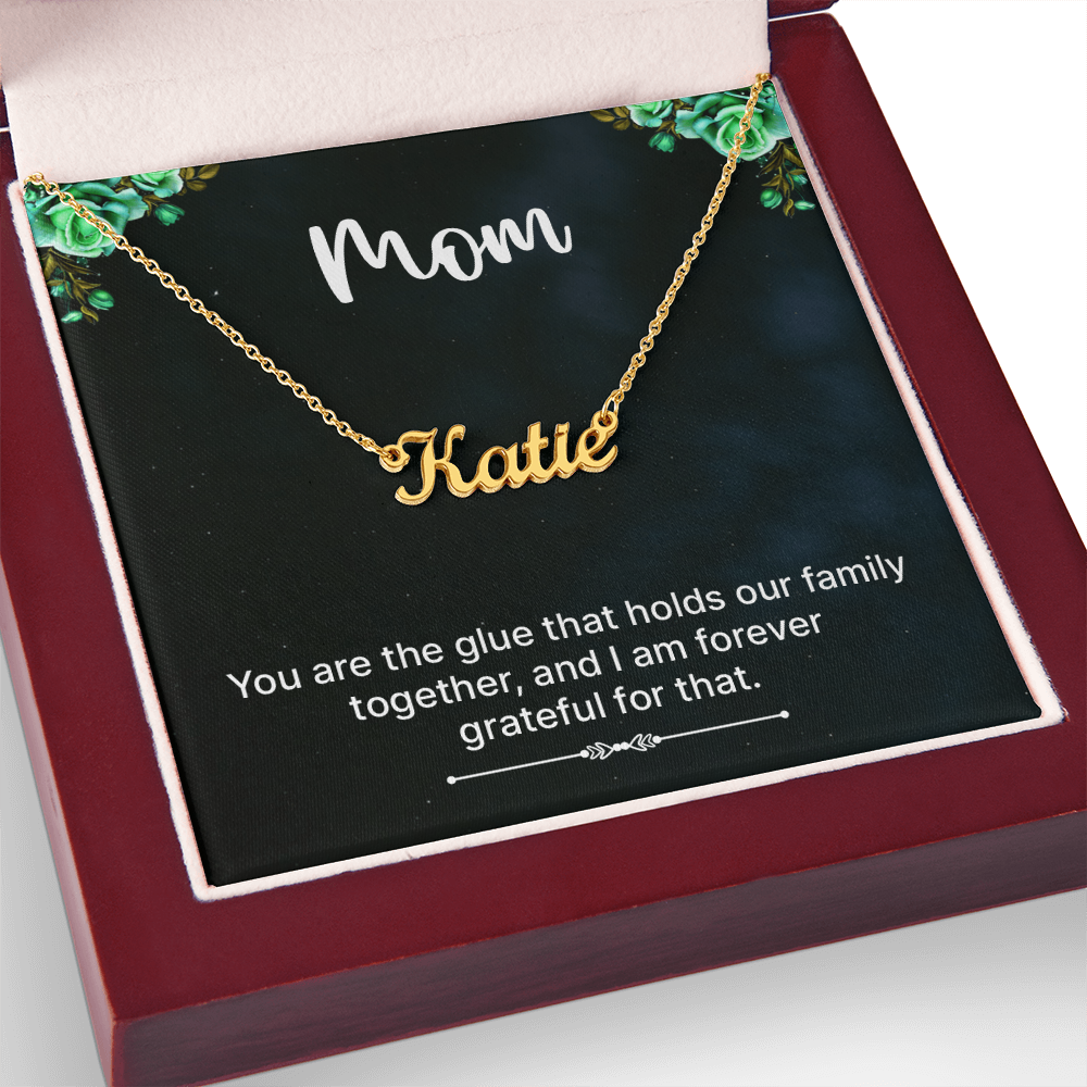 Personalized Name Necklace- A Beloved Gift for a Mom.