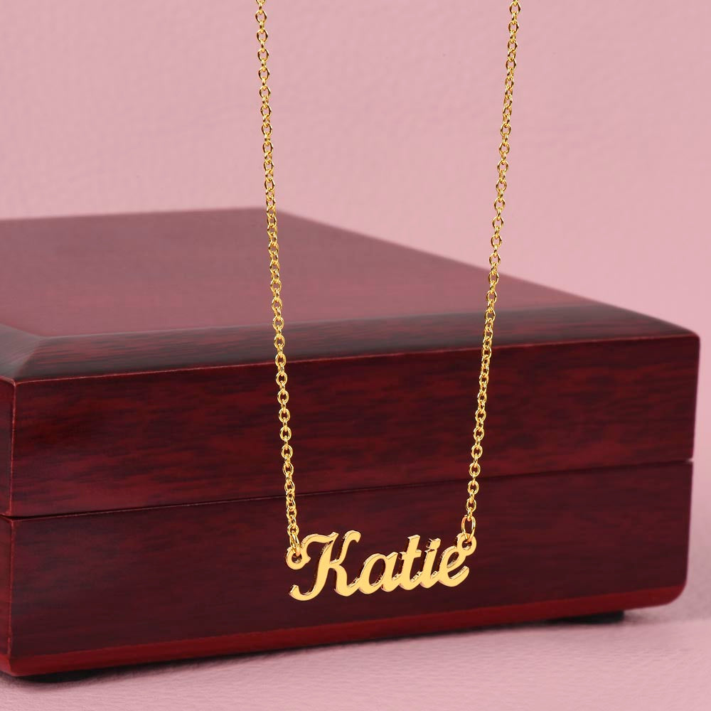 Personalized Name Necklace- A Beloved Gift for a Granddaughter from a Grandmother.