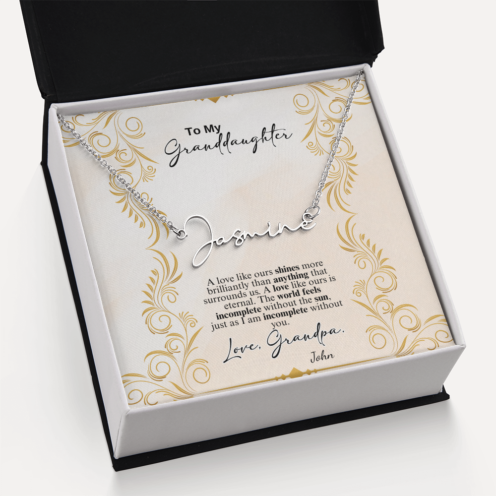 Custom Signature Name Necklace- a Gift for a Daughter.