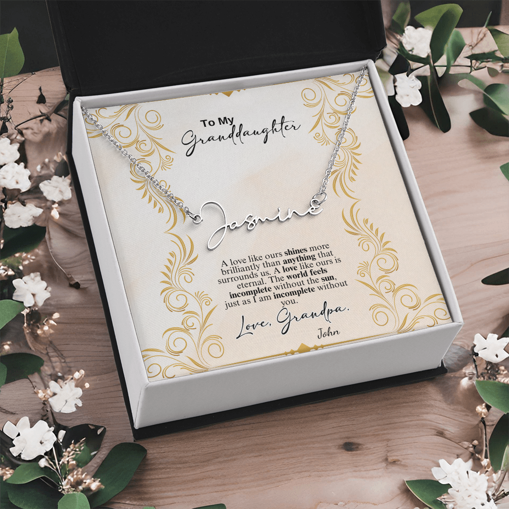 Custom Signature Name Necklace- a Gift for a Daughter.