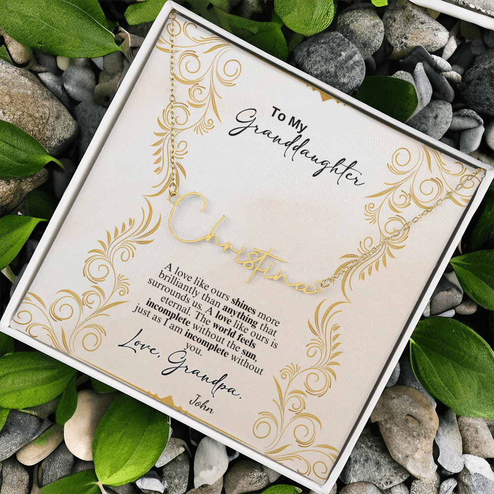 Custom Signature Name Necklace- a Gift for a Daughter.